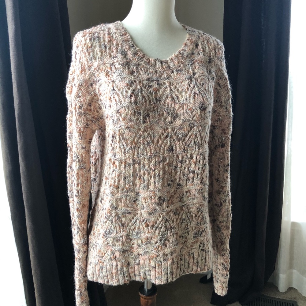 Norstrom Hinge Beige Marled Knit Sweater